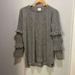 Anthropologie woman’s grey three quarter length sleeve sweater